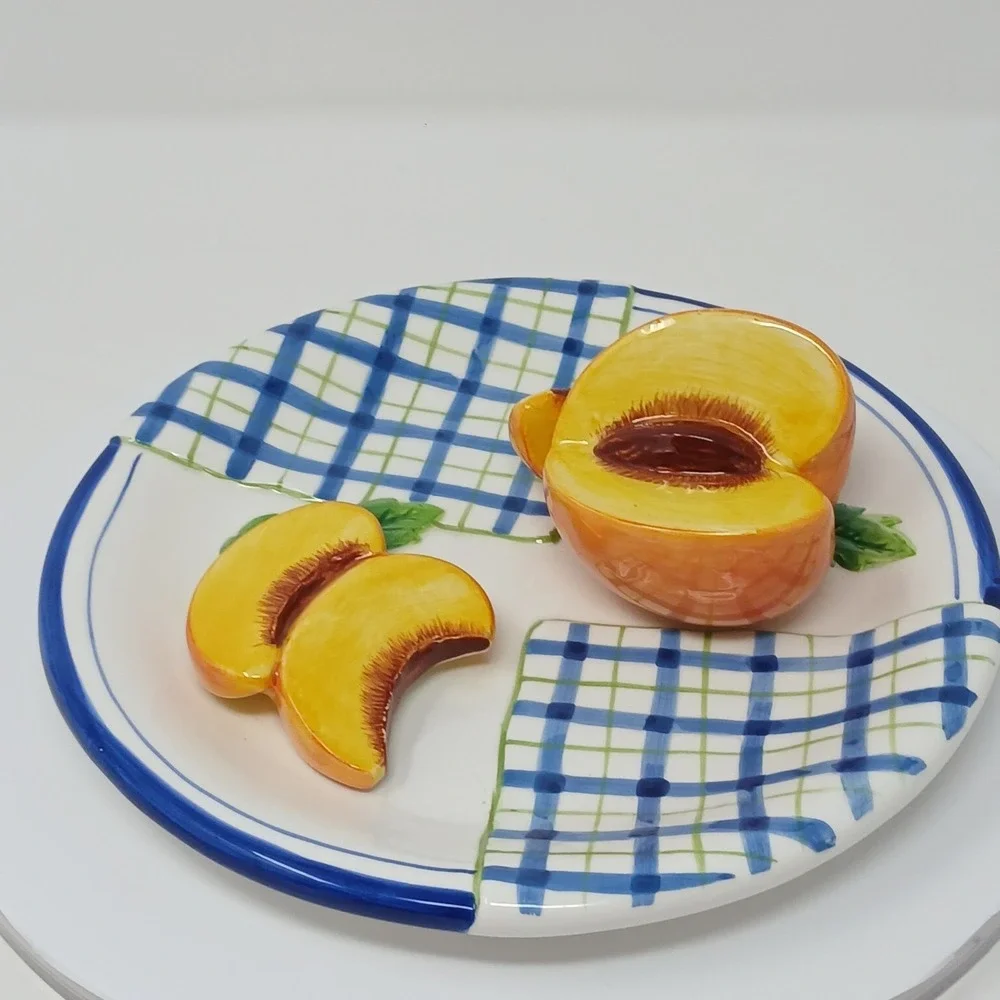 Bella Casa Fruit Wall Plate 3D By Ganz Peaches 8